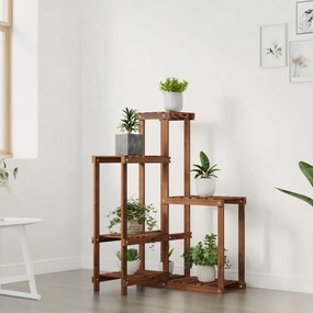 Suporte de plantas 62,5x61,5x101,5 cm madeira de abeto maciça