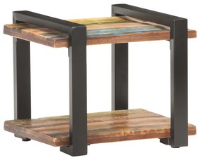 Mesa de cabeceira 50x40x40 cm madeira recuperada maciça