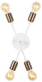 Candeeiro de Parede Fleur – Branco – 17 x 8 cm