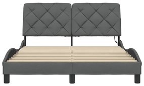 Estrutura de cama com LED sem colchão 120x200 cm tecido