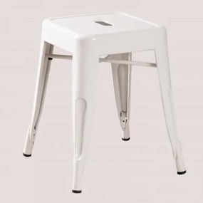 Banco Baixo Empilhável De 45 Cm Em Aço Lix Branco - Sklum