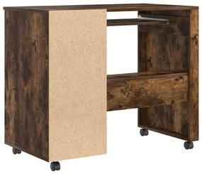 Mesa de Computador Castanha Carvalho Fumado Madeira engenheirada