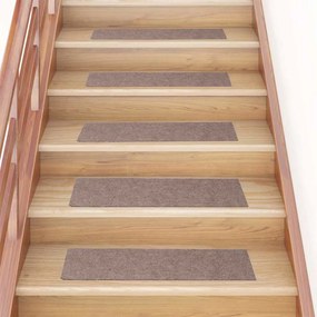 vidaXL Tapetes de escada adesivos 30 pcs 76x20 cm retangular