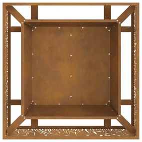 Fogueteira Quadrada 80x80x30 cm Aço Envelhecido