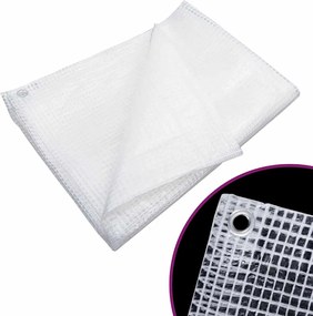 vidaXL Lona tecelagem estilo gaze 140 g/m² 4x4 m branco