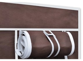 Roupeiro de tecido castanho