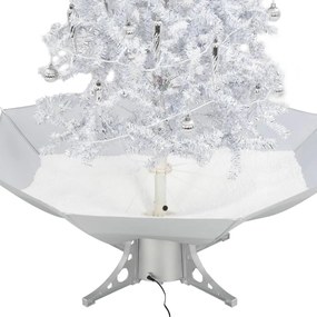 Árvore de Natal c/ neve base formato guarda-chuva 140 cm branco