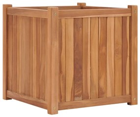 vidaXL Vaso/floreira 50x50x50 cm madeira de teca maciça