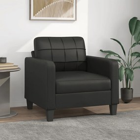 vidaXL Poltrona couro artificial 60 cm preto