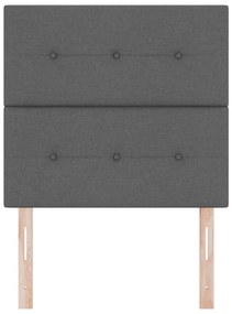 Cabeceira vidaXL Botão Estofada Cinza Escuro 80 cm Tecido