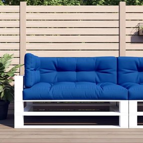 vidaXL Almofadões para móveis de paletes 3 pcs tecido azul real