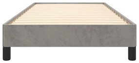 Estrutura de cama sem colchão 90x200 cm veludo cinzento-claro