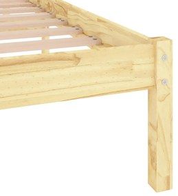 Estrutura de cama 140x200 cm pinho maciço