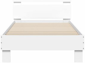 Estrutura cama cabeceira 75x190 cm derivados de madeira branco