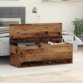 Caixa de Armazenamento vidaXL em Madeira Reciclada 102x35x35 cm com Madeira Reforçada