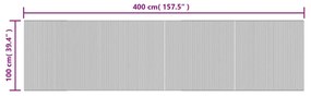 Tapete retangular 100x400 cm bambu preto