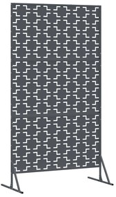 Tela de Privacidade na Cor Antracite, 100x50x180 cm, Feita de Aço