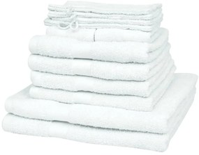 vidaXL Conjunto de toalhas 12 pcs algodão 500 g. branco