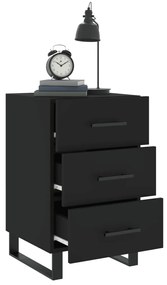 Mesa de cabeceira 40x40x66 cm derivados de madeira preto