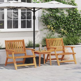 vidaXL Cadeiras de Jardim 2 pcs 76x67x73.5 cm Madeira Maciça de Acácia