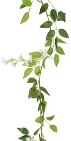 Grinaldas de flores de Natal 6 pcs 200 cm branco