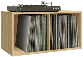 Caixa discos vinil 71x34x36cm derivados madeira carvalho sonoma