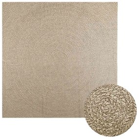 vidaXL Tapete ZIZUR bege 240x240 cm aspeto de juta interior e exterior