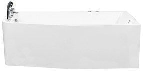 Banheira de hidromassagem de canto versão à esquerda em acrílico branco 170 x 80 cm TALITA Beliani