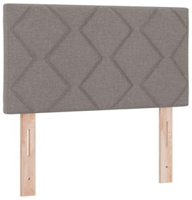 Cama Box Spring com Colchão Taupe 80x200 cm Tecido