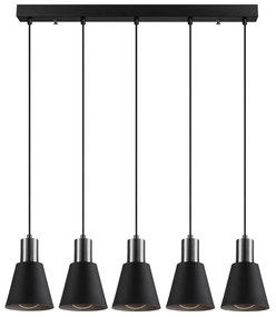 Candeeiro de Teto Kem – Preto Níquel – 84 x 14 cm