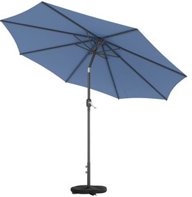 Outsunny Guarda-sol Ø295 cm UPF 30+ Guarda-sol Redondo para Varanda Praia e Jardim Azul | Aosom Portugal