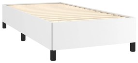 Estrutura de Cama Salu em Couro Artificial Branco - 90x200 cm - Design