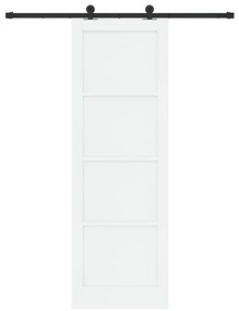 Porta deslizante vidaXL com conjunto de hardware branco 78x232 cm de m