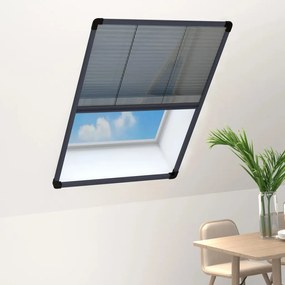 vidaXL Tela anti-insetos plissada janelas 80x120cm alumínio antracite