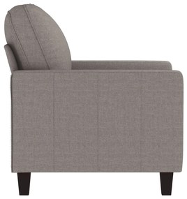 Poltrona tecido 60 cm cinzento-acastanhado