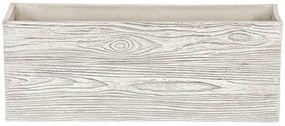 Vaso com efeito de madeira branca 42 x 13 x 15 cm PAOS Beliani