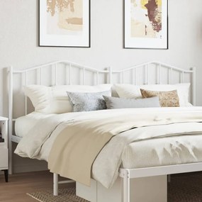 vidaXL Cabeceira de cama 180 cm metal branco