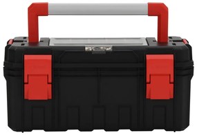 Caixa de ferramentas 55x28x26,5 cm preto e vermelho