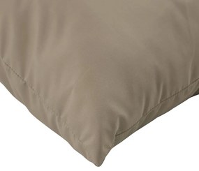 Almofadões de paletes 3 pcs tecido cinza-acastanhado