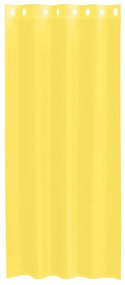Cortinas de voile com ilhós 2 pcs amarelo