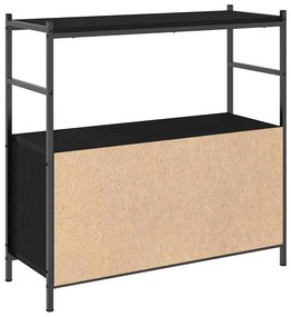Estante de Livros vidaXL Carvalho Preto 80x30x78,5 cm Madeira Engenhei