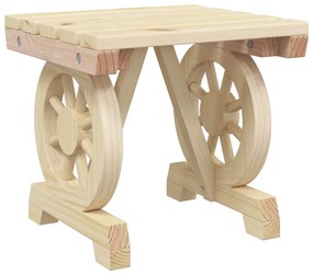 3 pcs conjunto lounge de jardim madeira de abeto maciça
