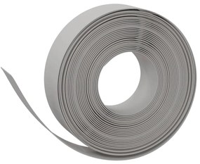 Bordas de jardim 3 pcs 10 m 15 cm polietileno cinzento