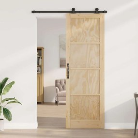 Porta Deslizante com Conjunto de Ferragens 'ORKDAL'Madeira Maciça de P
