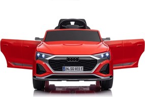Carro elétrico para Crianças 12V 4x4 Audi SQ8, Rodas de espuma EVA, comando, assento Couro ecológico Vermelho