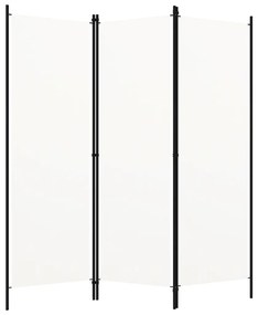 vidaXL Divisória de quarto com 3 painéis 150x180 cm branco