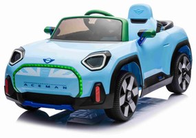 Carro elétrico para Crianças 12V Mini Concept Aceman 4x4, rodas borracha, couro ecológico Azul