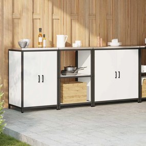 Conjunto de Armazenamento de Cozinha 3 pcs Branco