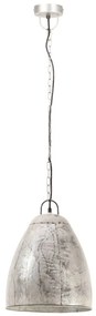 Candeeiro suspenso industrial redondo 25 W 32 cm E27 prateado