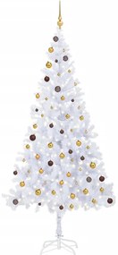 3077495 vidaXL Árvore de Natal artificial pré-iluminada c/ bolas 910 ramos